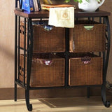 Kitchen Pantry Bakers Rack with 4 Wicker Drawers