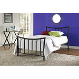 Twin size Bronze Metal Platform Bed Frame with Headboard and Footboard