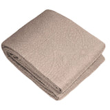 Full - Queen 3-Piece 100% Cotton Quilted Bedspread in Taupe