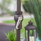 8 x 11-Ft Rectangle Patio Umbrella with Red Orange Terracotta Canopy Shade