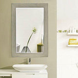 Rectangle 35 x 23 inch Bathroom Wall Mirror with Wood Frame