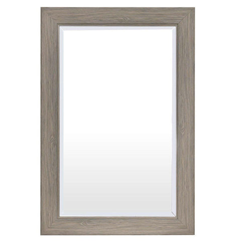 Rectangle 35 x 23 inch Bathroom Wall Mirror with Wood Frame