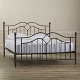 Full size Modern Classic Metal Bed Frame in Brushed Bronze Finish with Headboard and Footboard