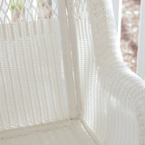 Indoor-Outdoor Patio Porch White Resin Wicker Rocking Chair