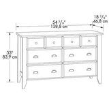 White 6-Drawer Dresser Traditional Design - Made in USA