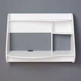 White Modern Wall-Mount Laptop Computer Desk in White