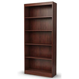 Five Shelf Eco-Friendly Bookcase in Royal Cherry Finish