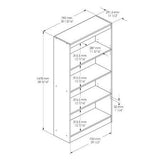 Four Shelf Eco-Friendly Bookcase in Royal Cherry Finish