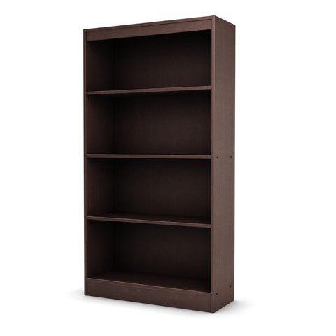 4 Shelf Bookcase in Dark Chocolate Finish