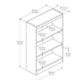 3-Shelf Bookcase in Royal Cherry - Made from CARB Compliant Particle Board